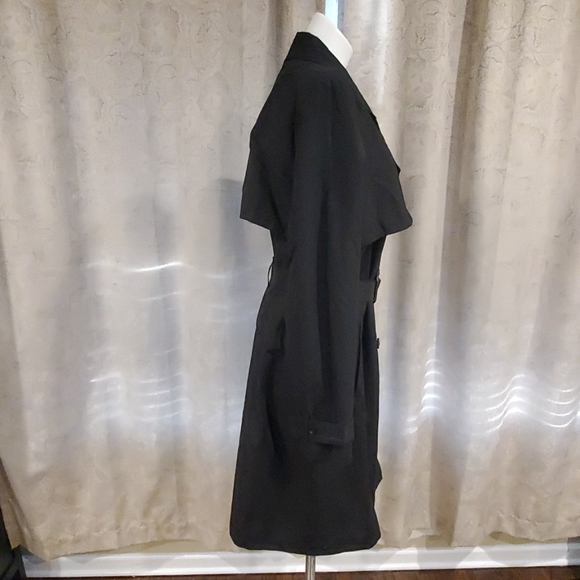⭐HP⭐NWT Classic Black Trenchcoat - Picture 2 of 6